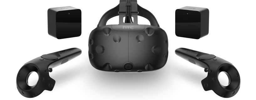 vr headset with joysticks